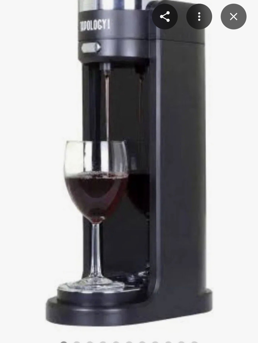 Black Electric Wine Dispenser with Glass